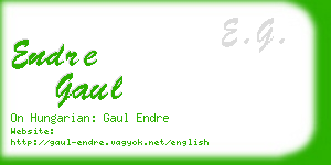 endre gaul business card